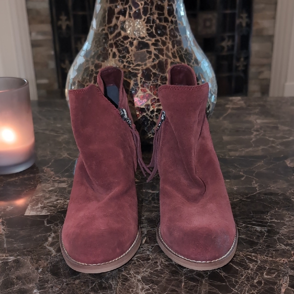Sam Edelman Women's Distressed Suede Ankle Boots - Red/Rust
